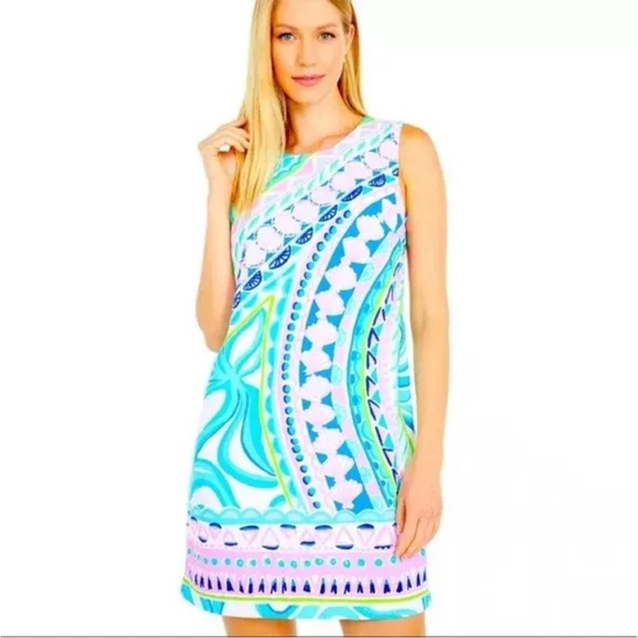 Lilly Pulitzer Dresses & Skirts - Lilly Pulitzer Narissa Stretch Shift Coco Island #005199 Women's Size 6.